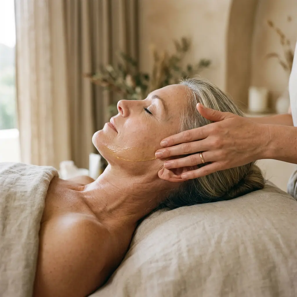 Relaxing facial massage at D4 Season near Edmonds, WA