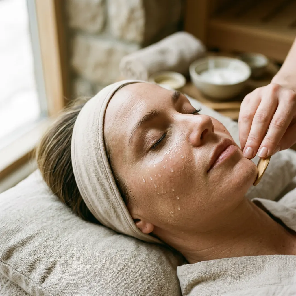 Hydrating facial treatment at D4 Season near Seattle North