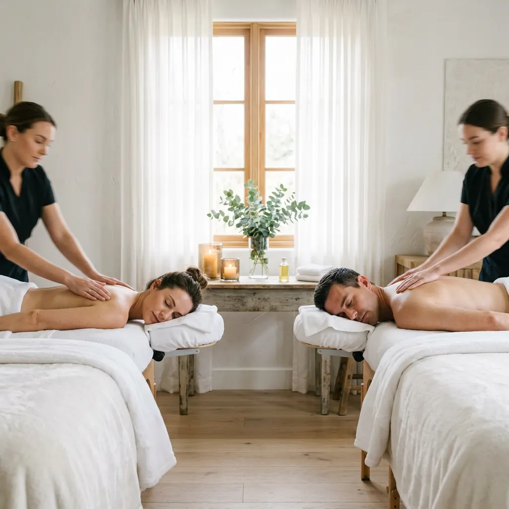 Couples massage for two in one quiet room at D4 Season in Shoreline, WA